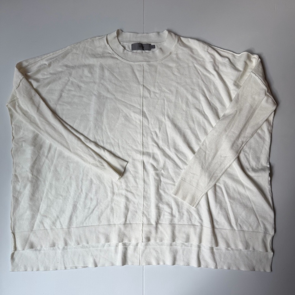 Jolie - Lightweight Off-White Oversized Sweater - Size Large